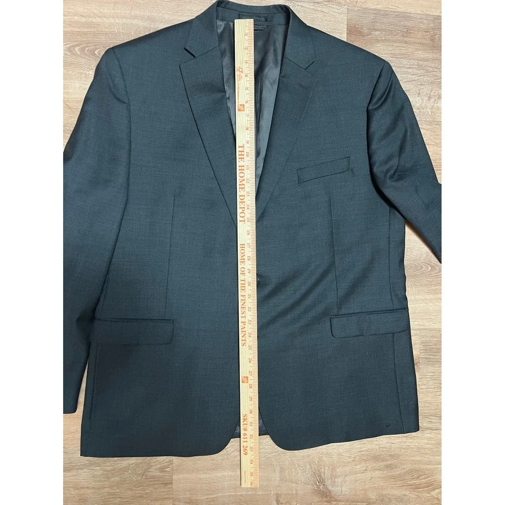Lauren Ralph Lauren Gray 100% Wool Natural Stretch Blazer Jacket - 48 Long *Read